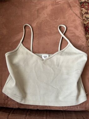 Aritzia Sage Green V-Neck Spaghetti Strap Cami